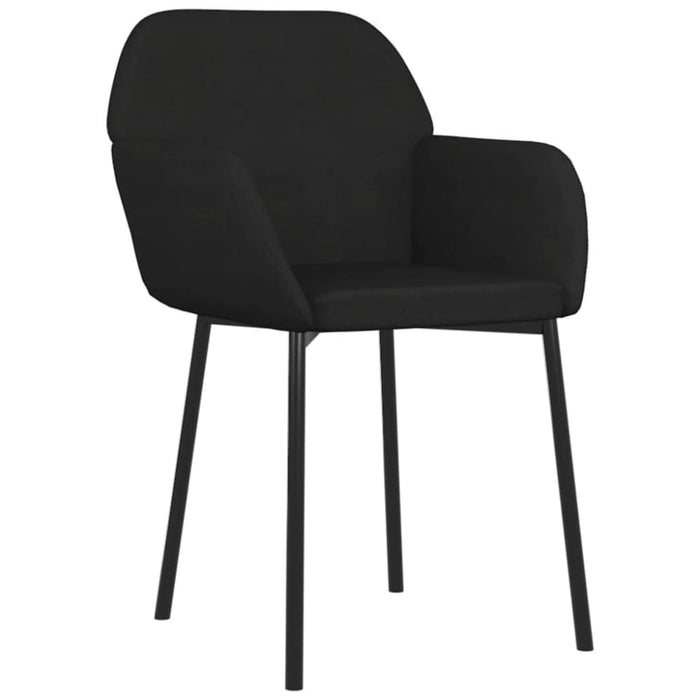 Dining Chairs 2 Pcs Black Velvet Taaibi