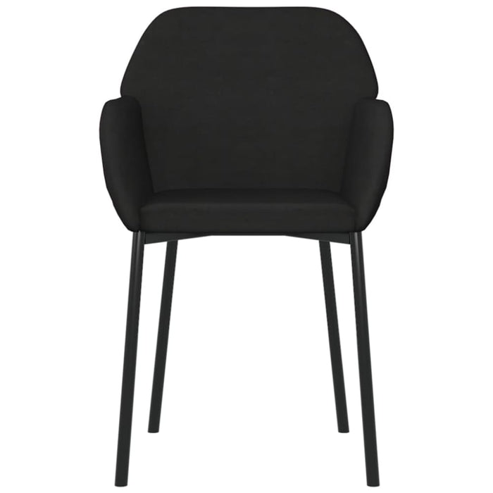 Dining Chairs 2 Pcs Black Velvet Taaibi