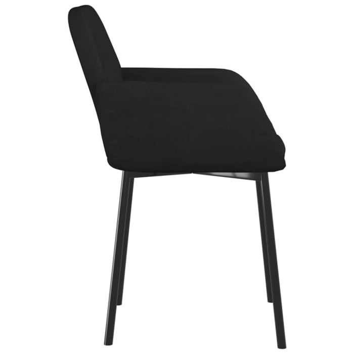 Dining Chairs 2 Pcs Black Velvet Taaibi