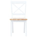 Dining Chairs 2 Pcs White and Light Wood Solid Rubber Xaitpn