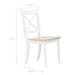Dining Chairs 2 Pcs White and Light Wood Solid Rubber Xaitpn