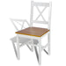 Dining Chairs 2 Pcs White Pinewood Gl567151