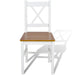 Dining Chairs 2 Pcs White Pinewood Gl567151