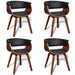 Dining Chairs 4 Pcs Bent Wood And Faux Leather Gl4765