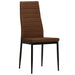 Dining Chairs 4 Pcs Brown Fabric Gl52061