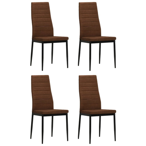 Dining Chairs 4 Pcs Brown Fabric Gl52061