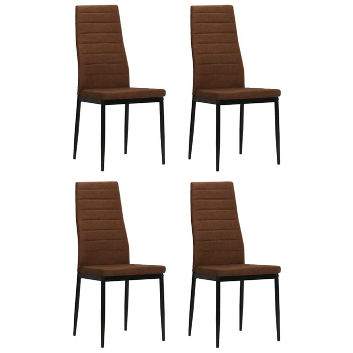 Dining Chairs 4 Pcs Brown Fabric Gl52061