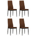 Dining Chairs 4 Pcs Brown Fabric Gl52061