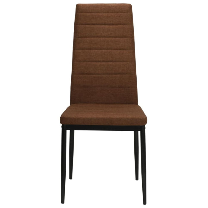 Dining Chairs 4 Pcs Brown Fabric Gl52061