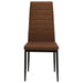 Dining Chairs 4 Pcs Brown Fabric Gl52061