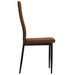 Dining Chairs 4 Pcs Brown Fabric Gl52061
