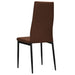 Dining Chairs 4 Pcs Brown Fabric Gl52061
