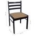 Dining Chairs 4 Pcs Brown Solid Rubber Wood and Velvet