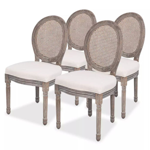 Dining Chairs 4 Pcs Cream Fabric Gl5509