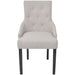 Dining Chairs 4 Pcs Cream Grey Fabric Gl44556