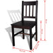 Dining Chairs 4 Pcs Dark Brown Pinewood Gl569151