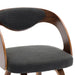 Dining Chairs 4 Pcs Dark Grey Bent Wood And Fabric Gl386