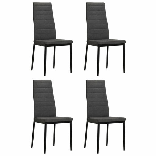 Dining Chairs 4 Pcs Dark Grey Fabric Gl52161