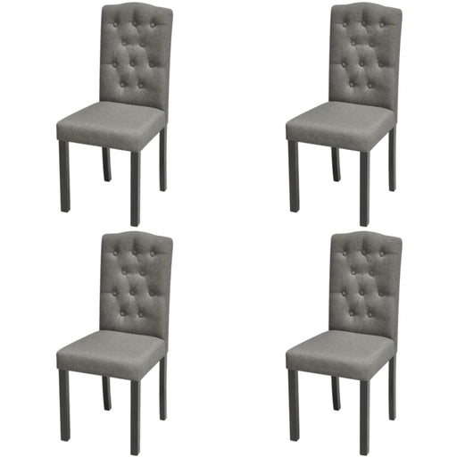 Dining Chairs 4 Pcs Grey Fabric Gl556
