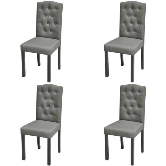 Dining Chairs 4 Pcs Grey Fabric Gl556