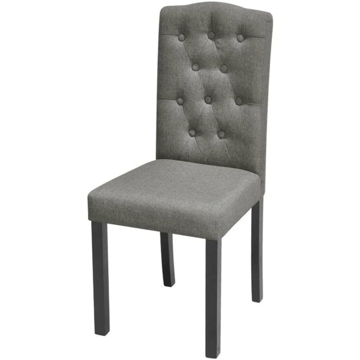Dining Chairs 4 Pcs Grey Fabric Gl556