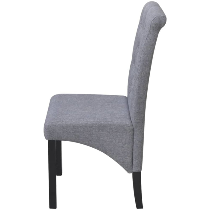 Dining Chairs 4 Pcs Light Grey Fabric Gl4485