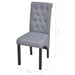 Dining Chairs 4 Pcs Light Grey Fabric Gl4485