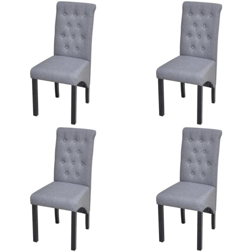 Dining Chairs 4 Pcs Light Grey Fabric Gl4485