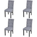 Dining Chairs 4 Pcs Light Grey Fabric Gl4485