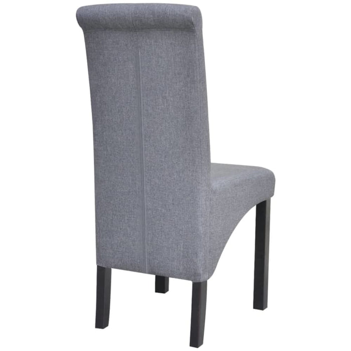 Dining Chairs 4 Pcs Light Grey Fabric Gl4485