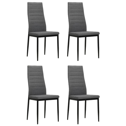 Dining Chairs 4 Pcs Light Grey Fabric Gl51961