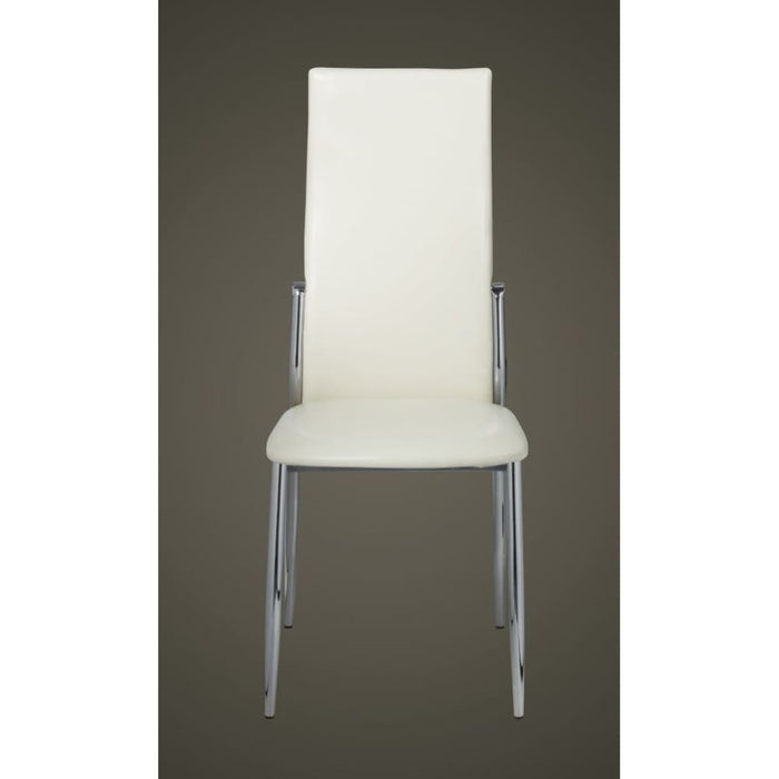 Dining Chairs 4 Pcs White Faux Leather Gl18265