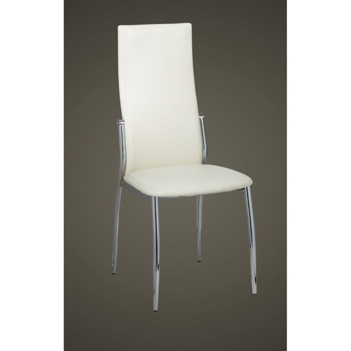 Dining Chairs 4 Pcs White Faux Leather Gl18265
