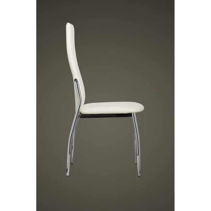 Dining Chairs 4 Pcs White Faux Leather Gl18265