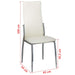 Dining Chairs 4 Pcs White Faux Leather Gl18265