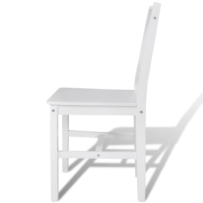 Dining Chairs 4 Pcs White Pinewood Gl5681511
