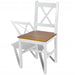 Dining Chairs 4 Pcs White Pinewood Gl571151