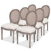 Dining Chairs 6 Pcs Cream Fabric Gl44061