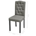 Dining Chairs 6 Pcs Grey Fabric Gl443