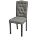 Dining Chairs 6 Pcs Grey Fabric Gl443