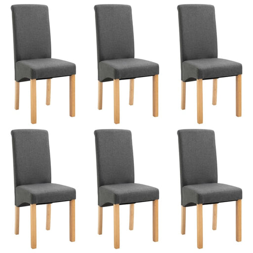 Dining Chairs 6 Pcs Grey Fabric Gl45269