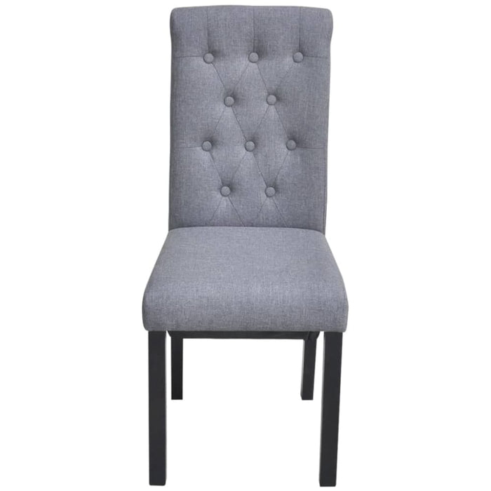 Dining Chairs 6 Pcs Light Grey Fabric Gl4466