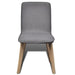 Dining Chairs 6 Pcs Light Grey Fabric And Solid Oak Wood