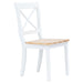Dining Chairs 6 Pcs White and Light Wood Solid Rubber Xiipaa