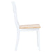 Dining Chairs 6 Pcs White and Light Wood Solid Rubber Xiipaa