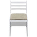 Dining Chairs 6 Pcs White Solid Wood And Velvet Xixbkx