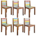 Dining Chairs 6 Pcs Solid Reclaimed Wood Gl23891