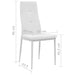 Dining Chairs 6 Pcs White Faux Leather Gl42556