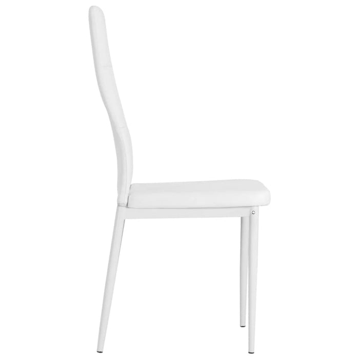 Dining Chairs 6 Pcs White Faux Leather Gl42556