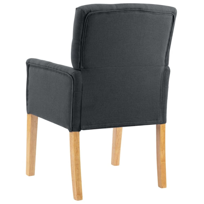 Dining Chairs With Armrests 2 Pcs Grey Fabric Tbpnxkb